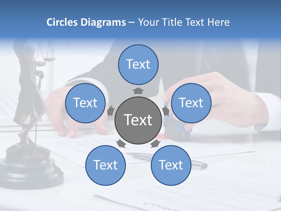 Text Stamp White PowerPoint Template