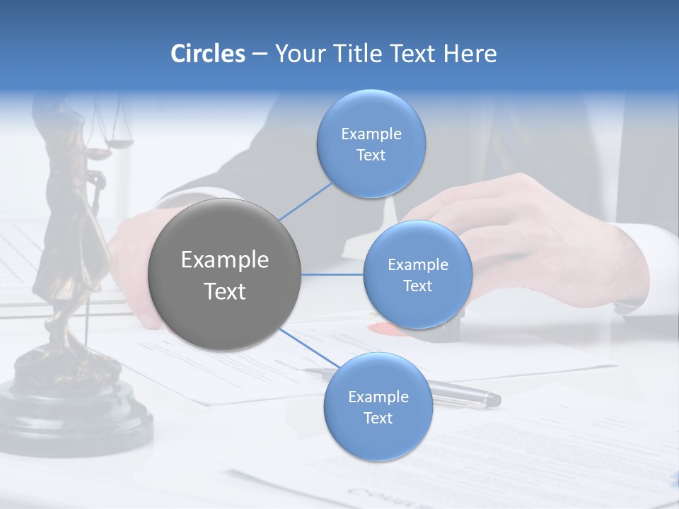 Text Stamp White PowerPoint Template