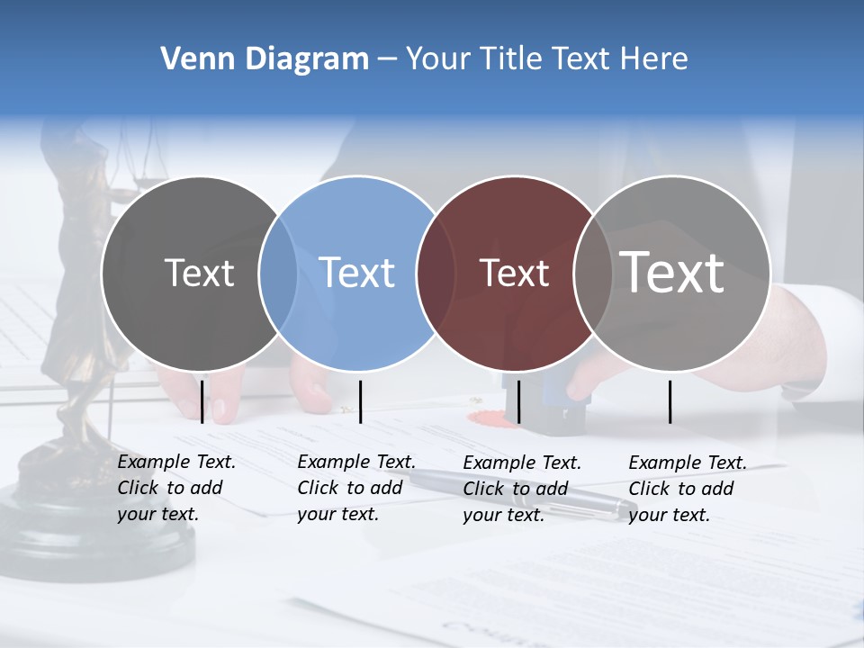 Text Stamp White PowerPoint Template