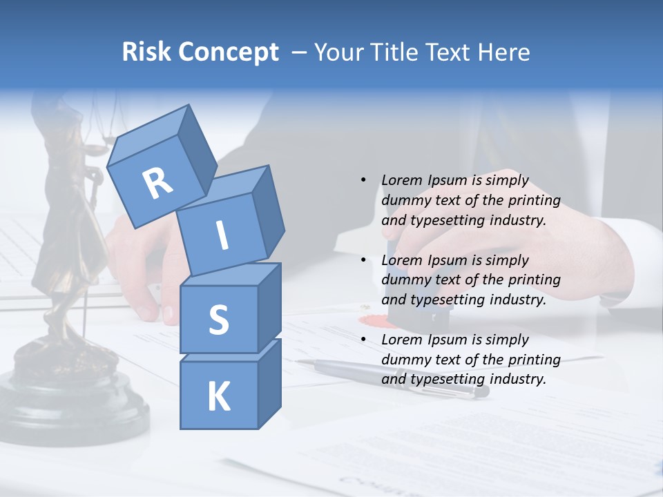 Text Stamp White PowerPoint Template