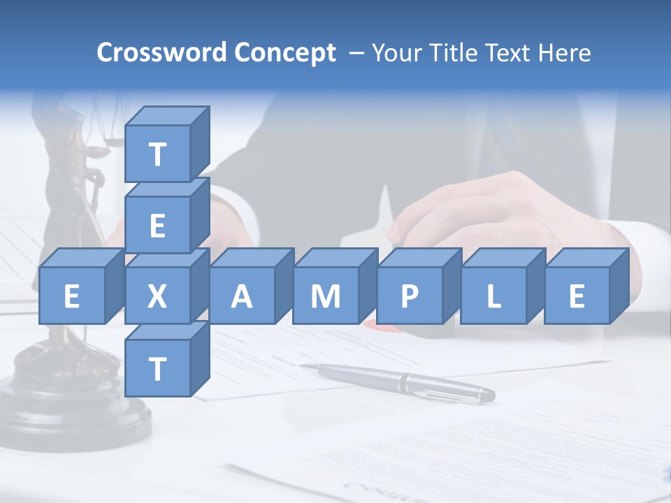 Text Stamp White PowerPoint Template