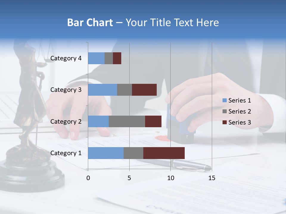 Text Stamp White PowerPoint Template