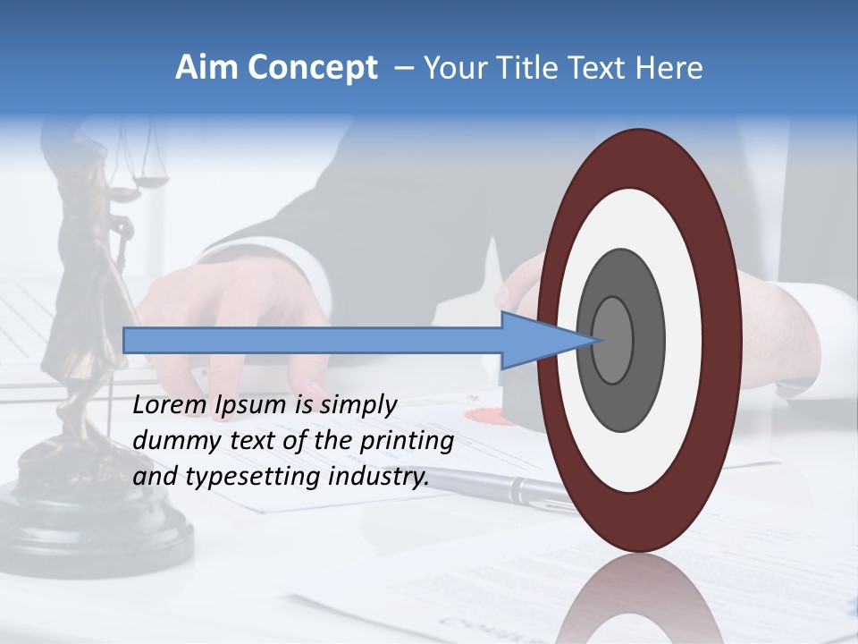 Text Stamp White PowerPoint Template