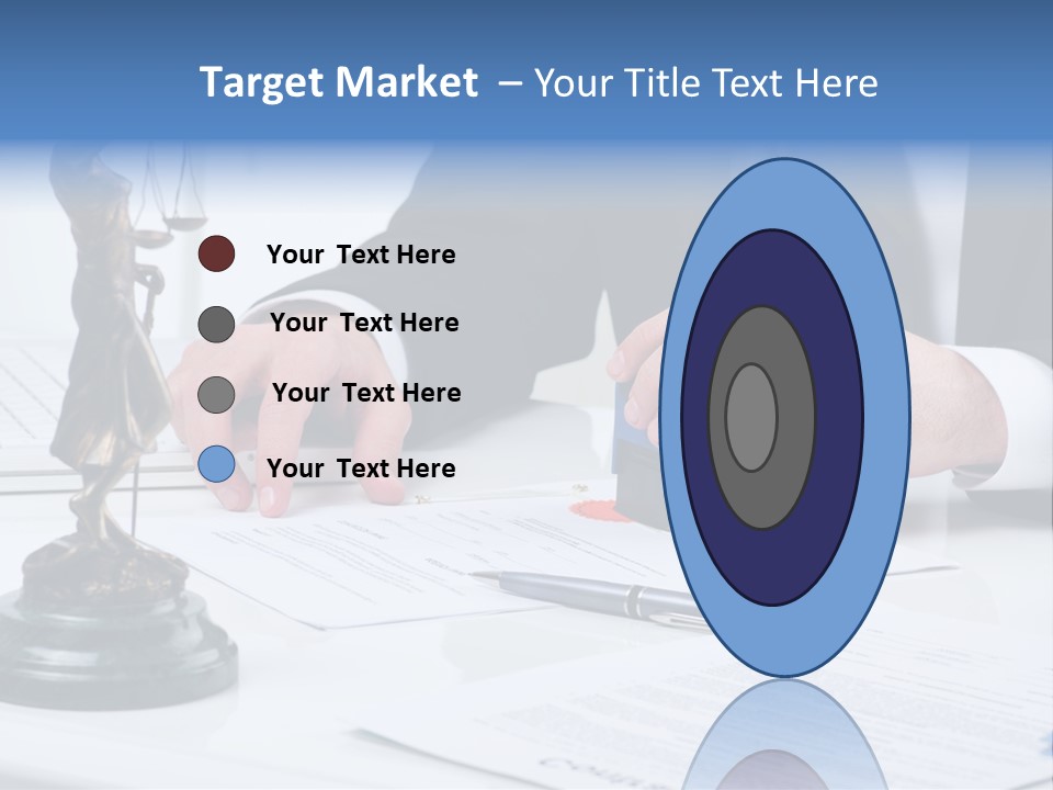 Text Stamp White PowerPoint Template