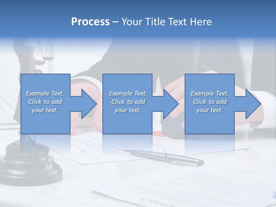 Text Stamp White PowerPoint Template