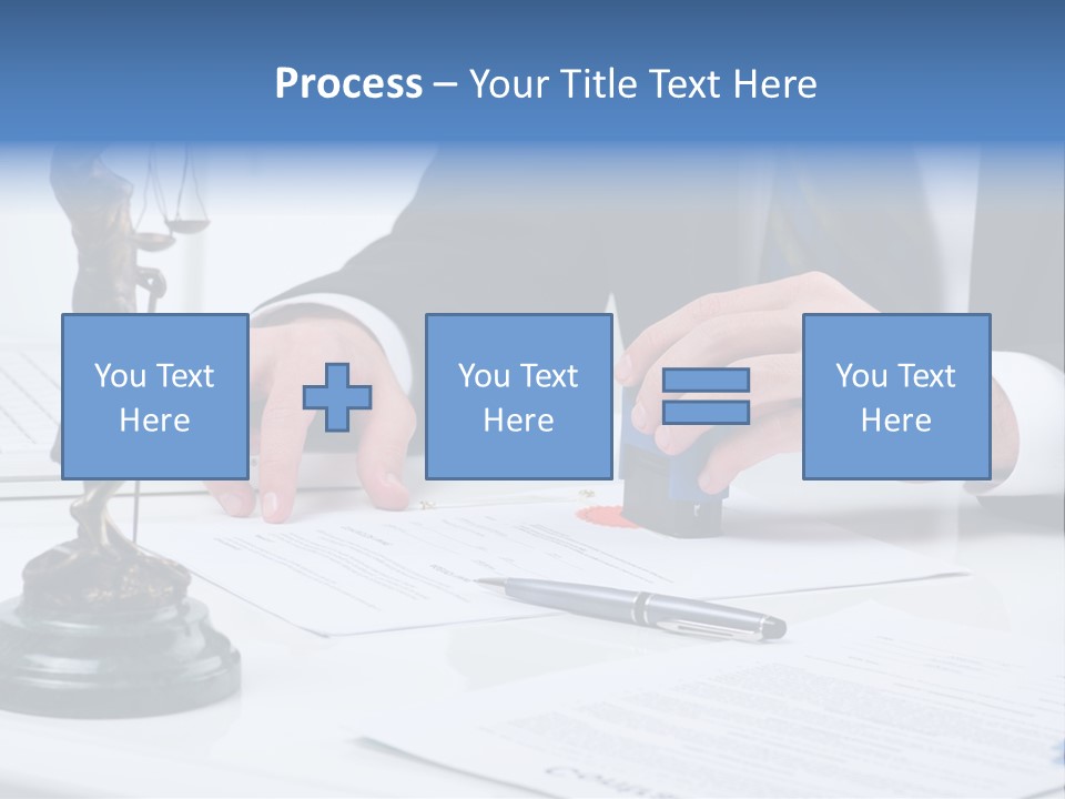 Text Stamp White PowerPoint Template