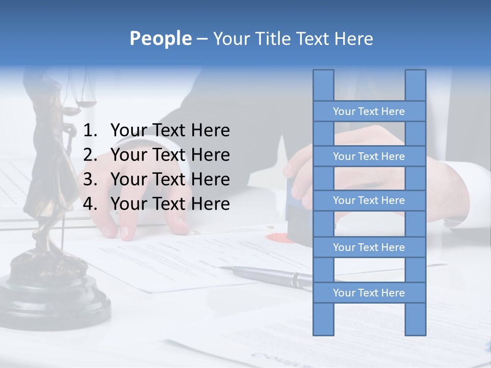 Text Stamp White PowerPoint Template