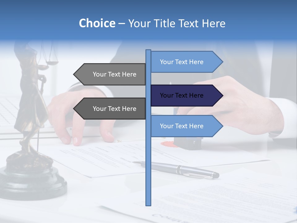 Text Stamp White PowerPoint Template