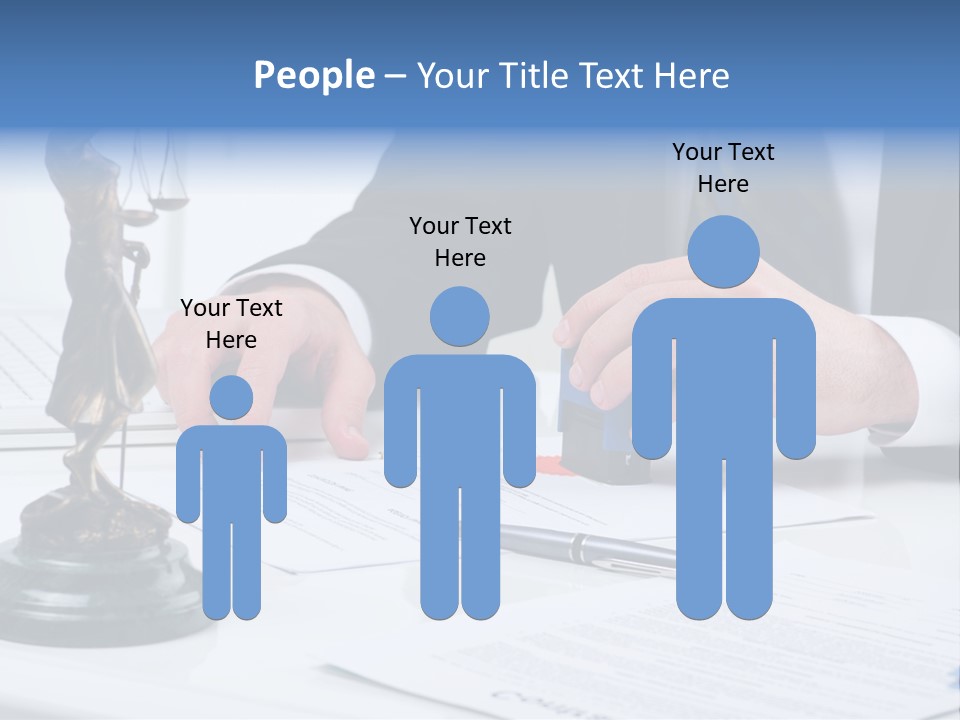 Text Stamp White PowerPoint Template