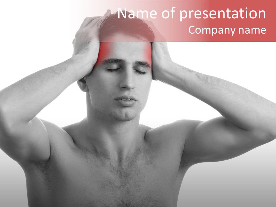 Upset Red Man PowerPoint Template