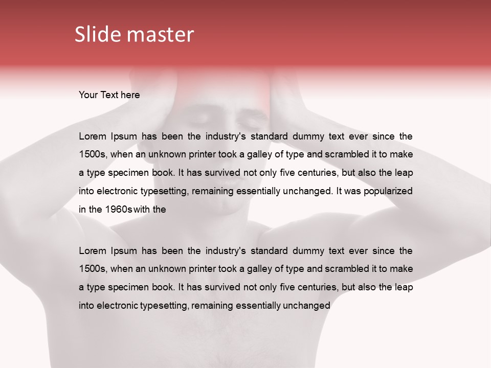 Upset Red Man PowerPoint Template