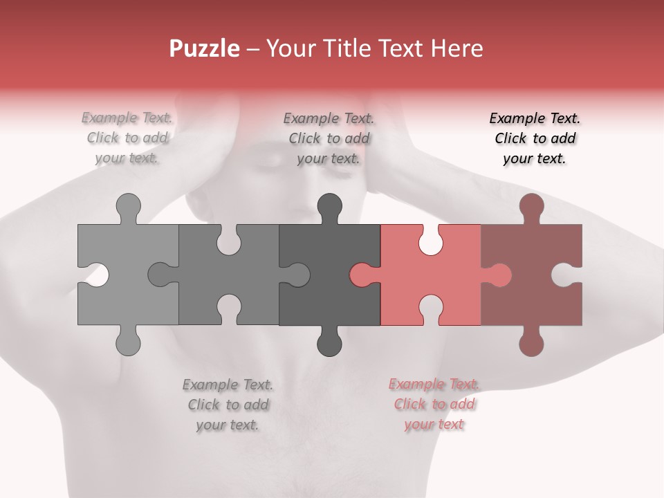 Upset Red Man PowerPoint Template