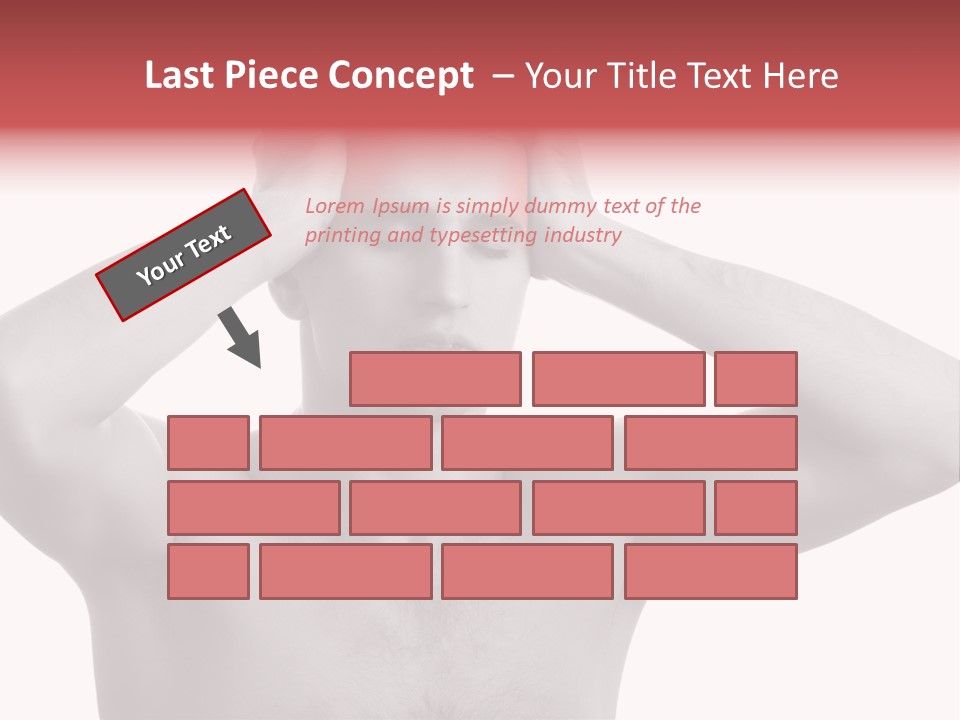 Upset Red Man PowerPoint Template