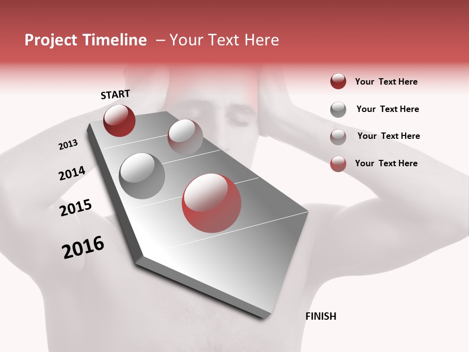 Upset Red Man PowerPoint Template