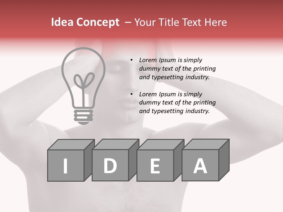 Upset Red Man PowerPoint Template