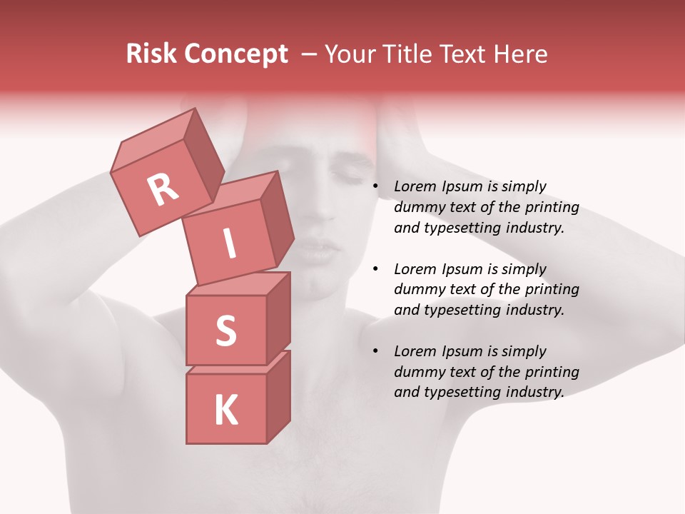 Upset Red Man PowerPoint Template