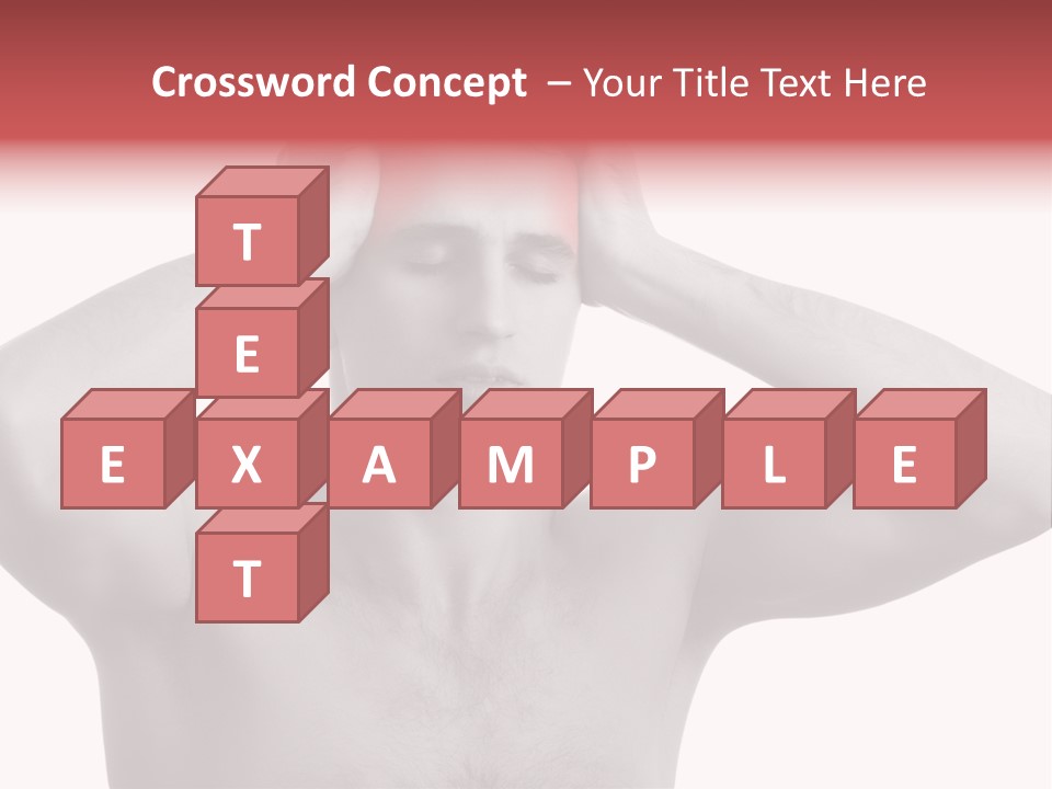 Upset Red Man PowerPoint Template