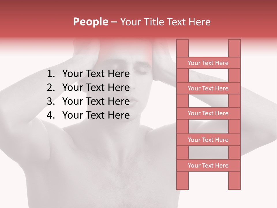 Upset Red Man PowerPoint Template