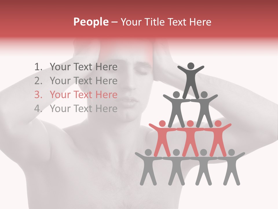 Upset Red Man PowerPoint Template