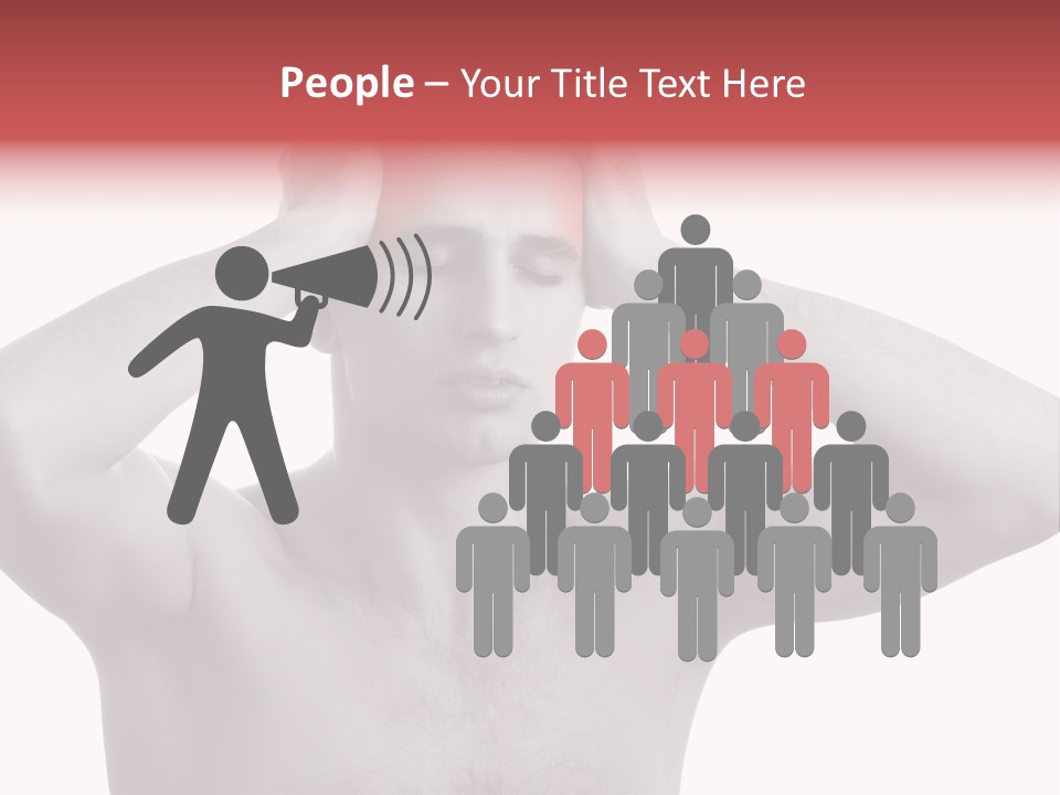 Upset Red Man PowerPoint Template