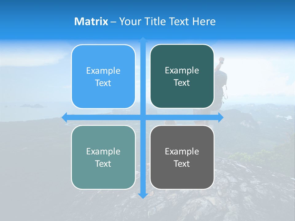View Climber Trekking PowerPoint Template