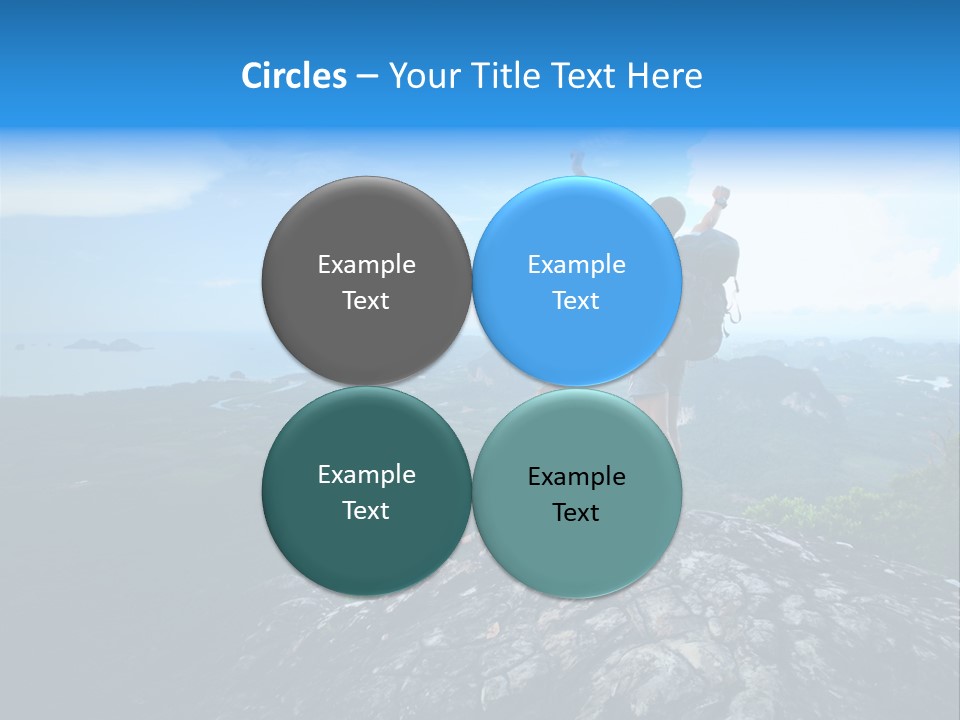 View Climber Trekking PowerPoint Template