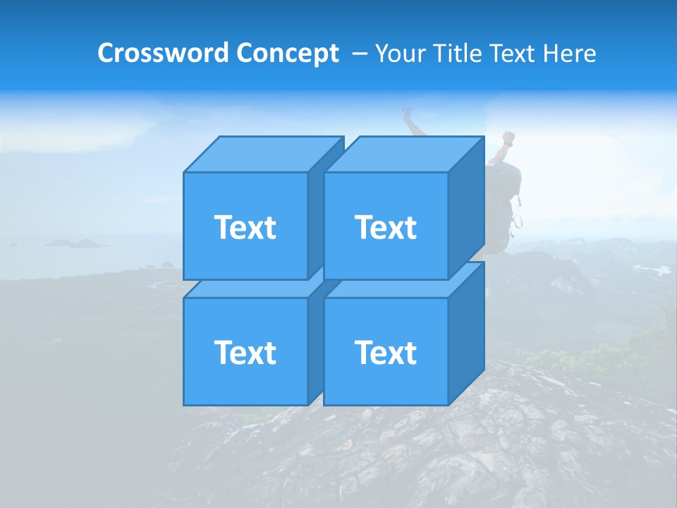 View Climber Trekking PowerPoint Template