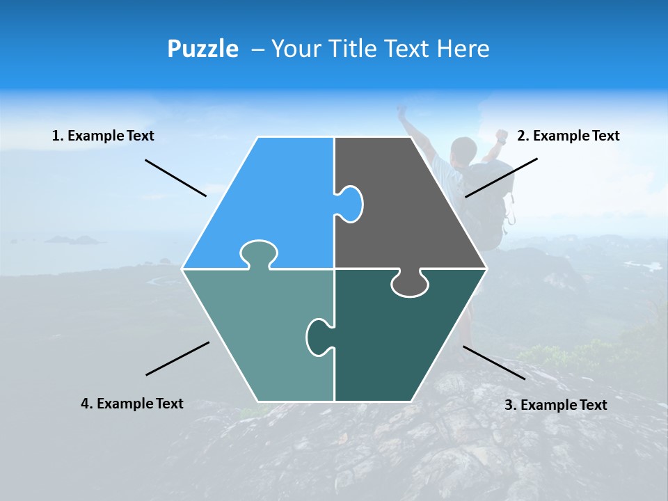 View Climber Trekking PowerPoint Template