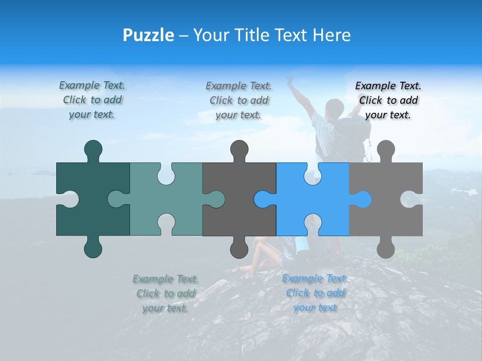 View Climber Trekking PowerPoint Template