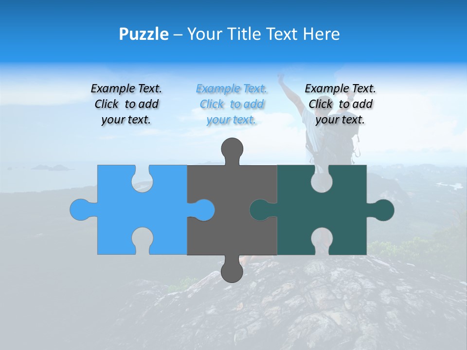 View Climber Trekking PowerPoint Template