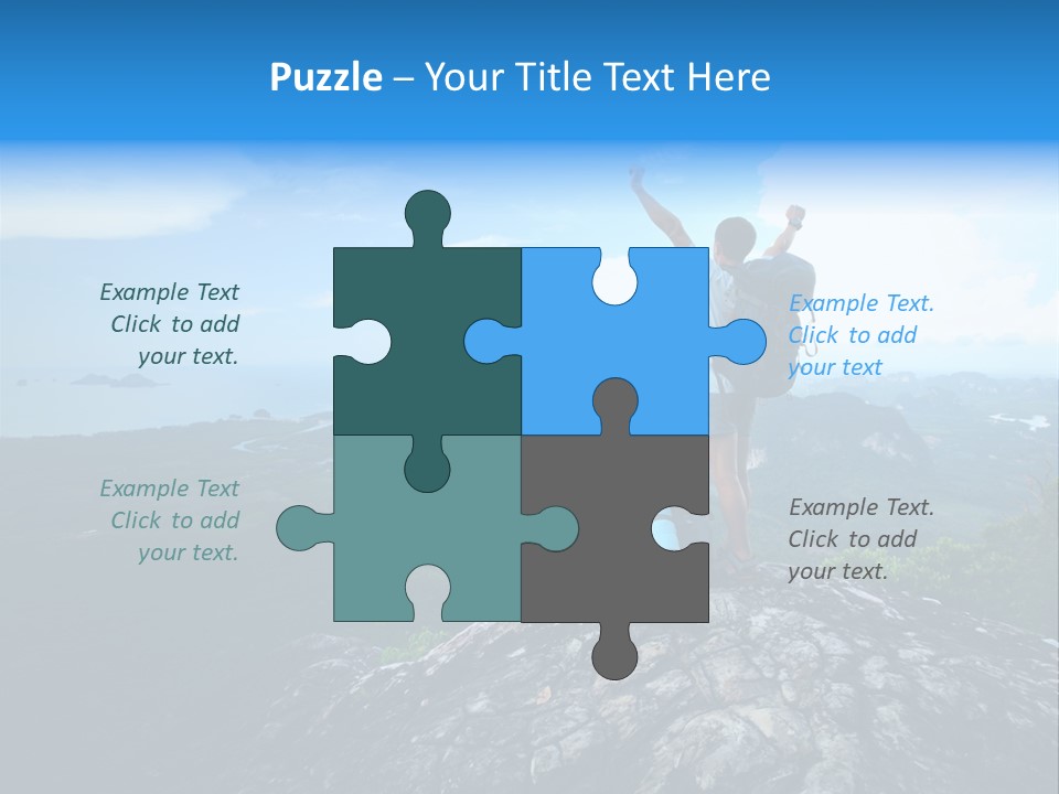 View Climber Trekking PowerPoint Template