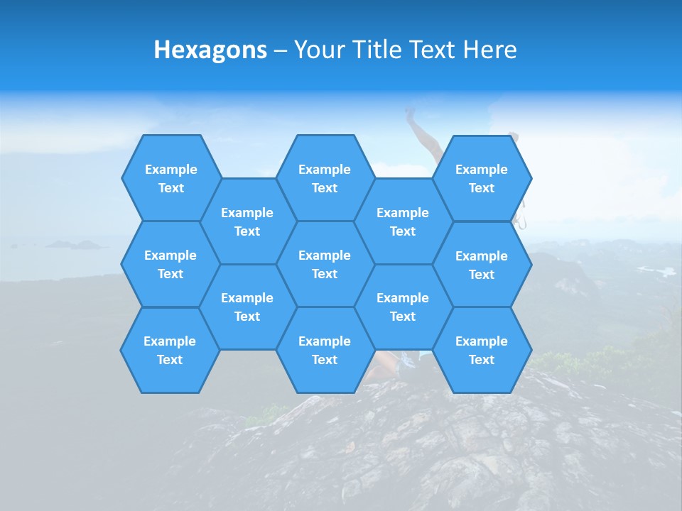 View Climber Trekking PowerPoint Template