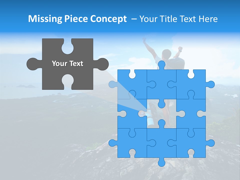 View Climber Trekking PowerPoint Template