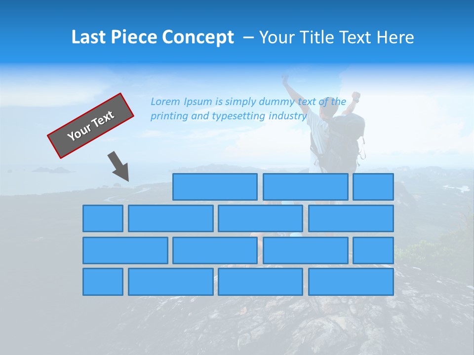 View Climber Trekking PowerPoint Template