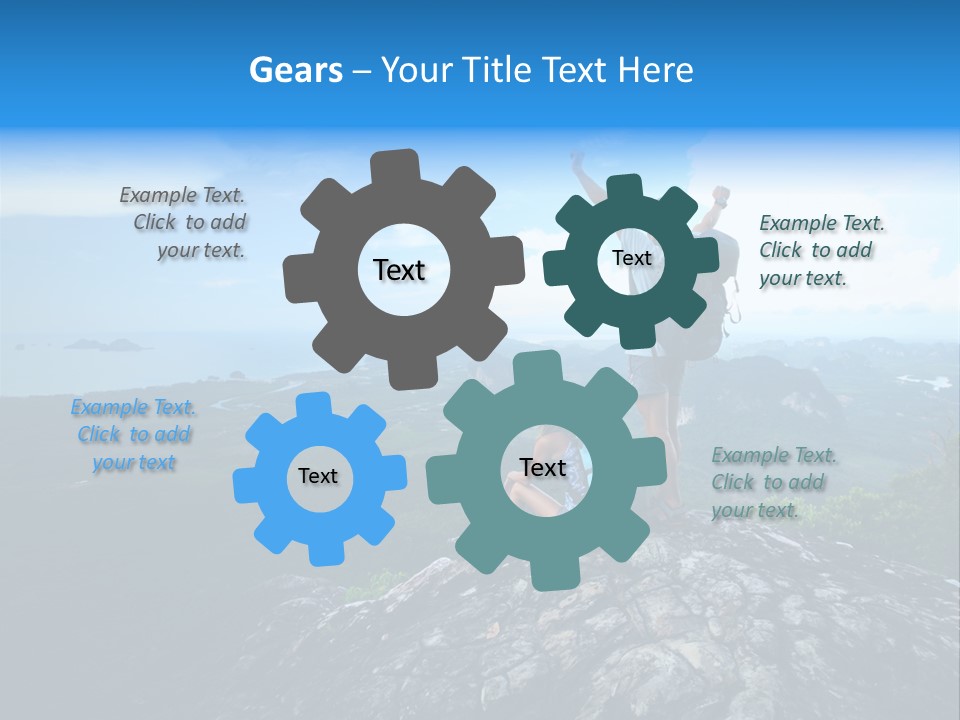 View Climber Trekking PowerPoint Template