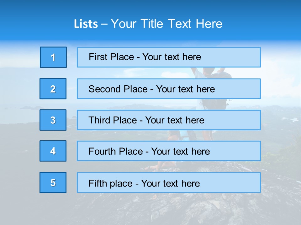 View Climber Trekking PowerPoint Template