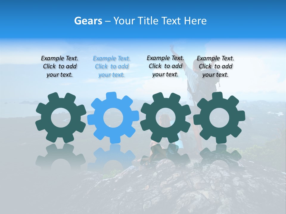 View Climber Trekking PowerPoint Template