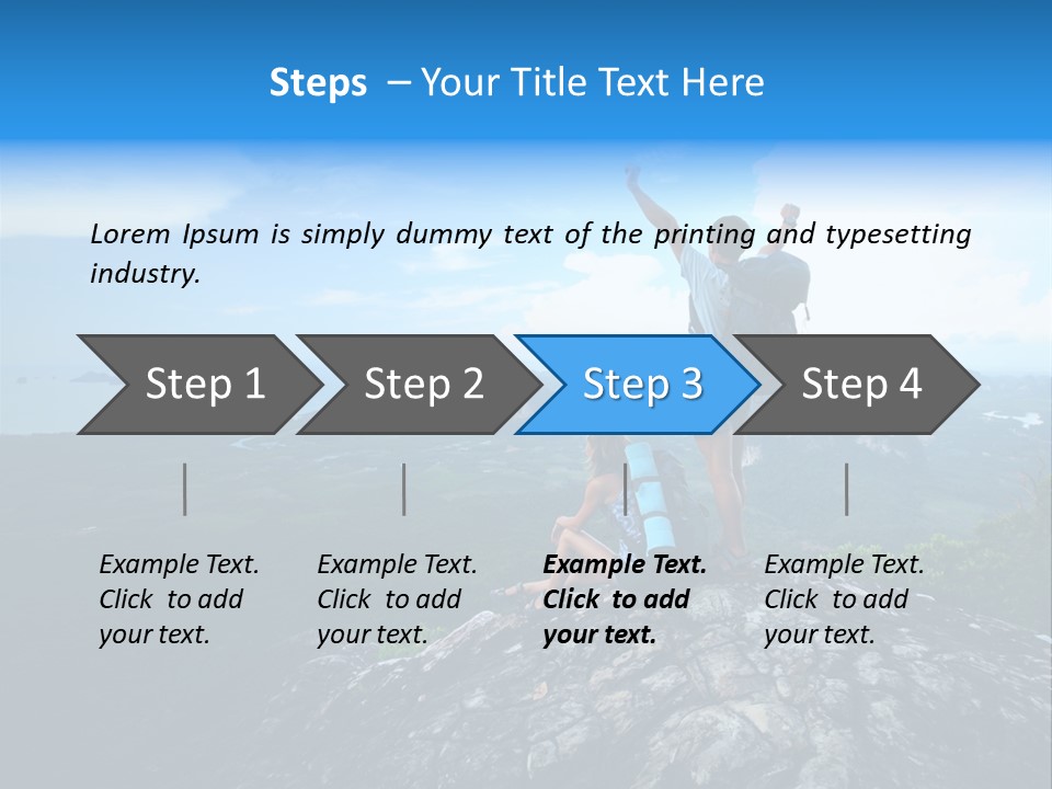 View Climber Trekking PowerPoint Template