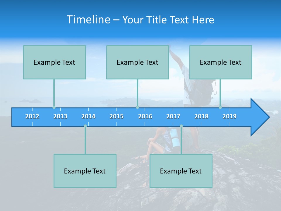 View Climber Trekking PowerPoint Template