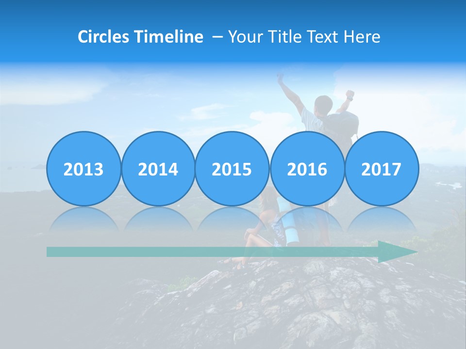 View Climber Trekking PowerPoint Template