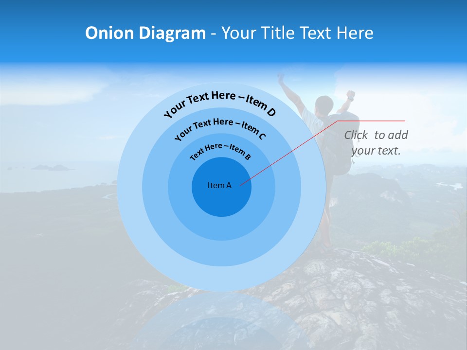 View Climber Trekking PowerPoint Template