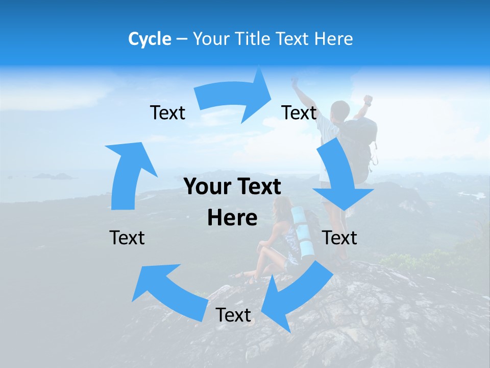 View Climber Trekking PowerPoint Template