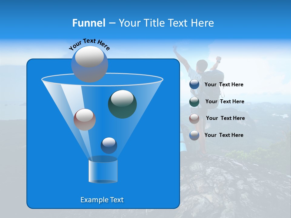 View Climber Trekking PowerPoint Template