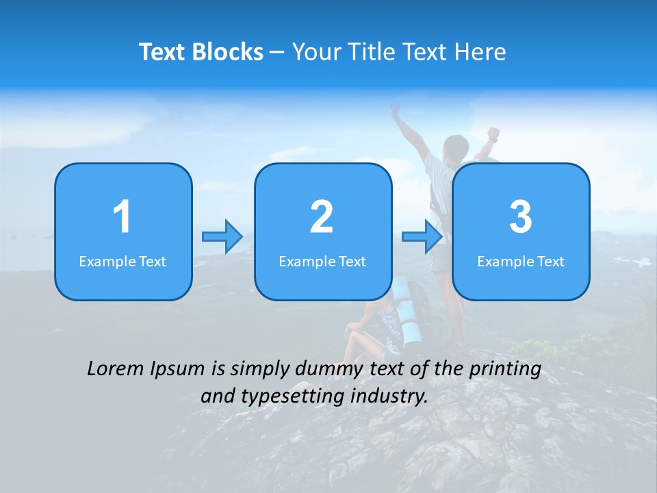 View Climber Trekking PowerPoint Template