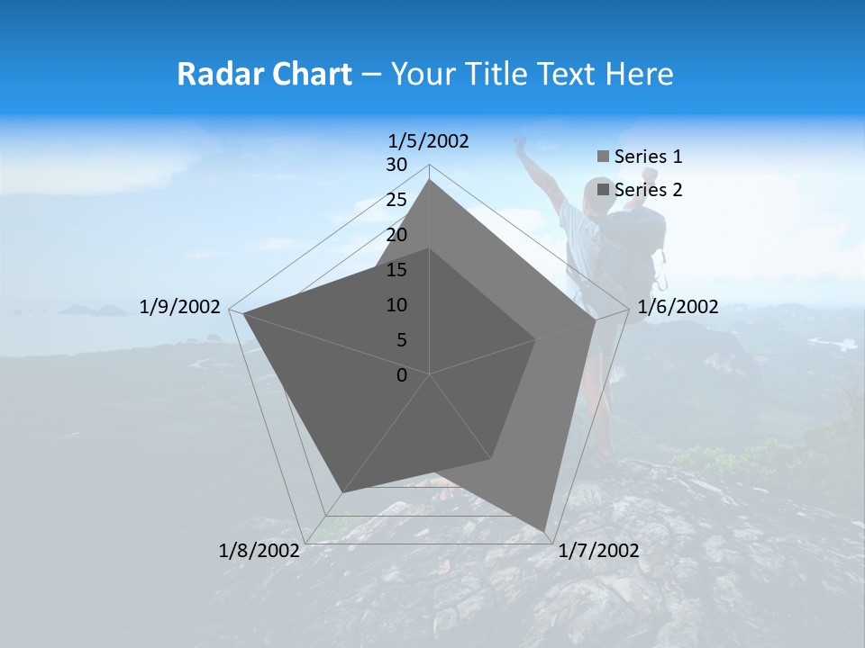 View Climber Trekking PowerPoint Template