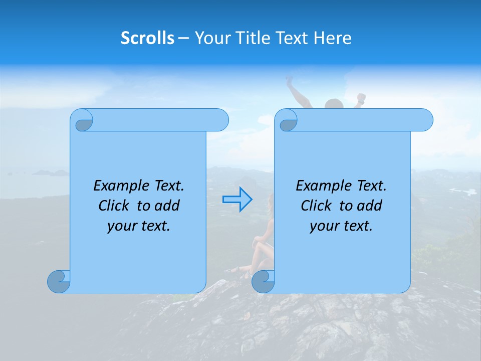 View Climber Trekking PowerPoint Template