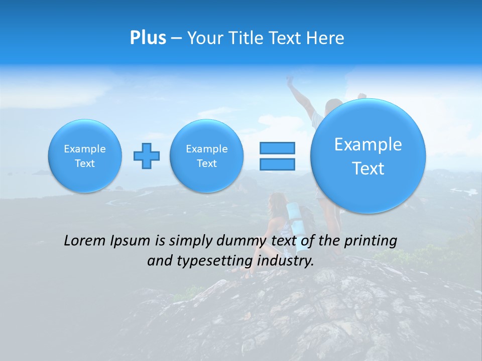View Climber Trekking PowerPoint Template