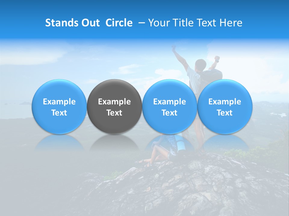 View Climber Trekking PowerPoint Template