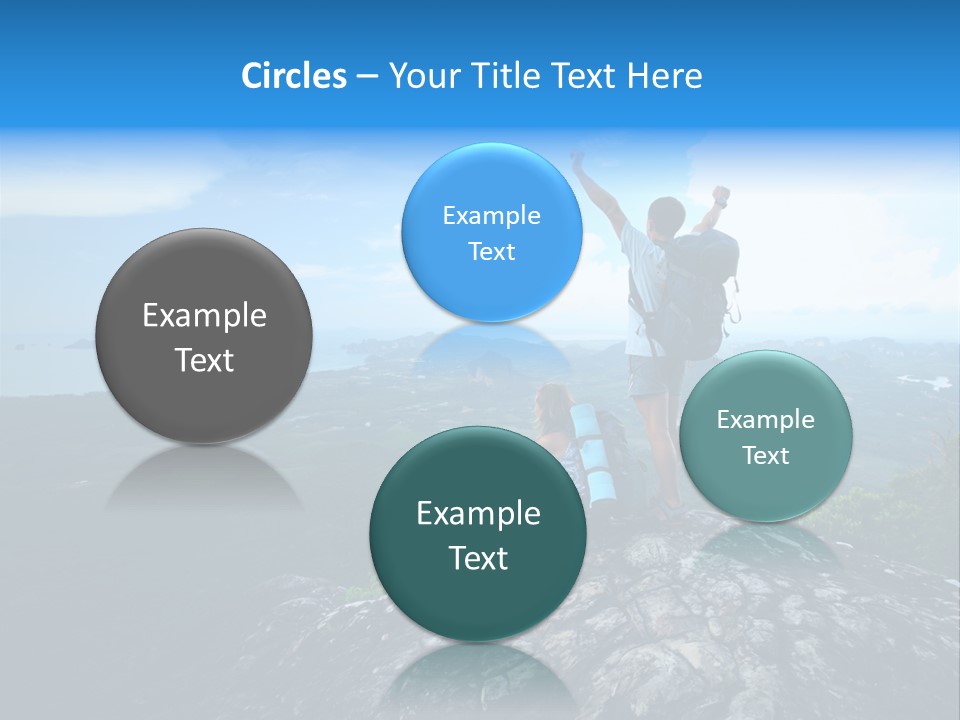 View Climber Trekking PowerPoint Template