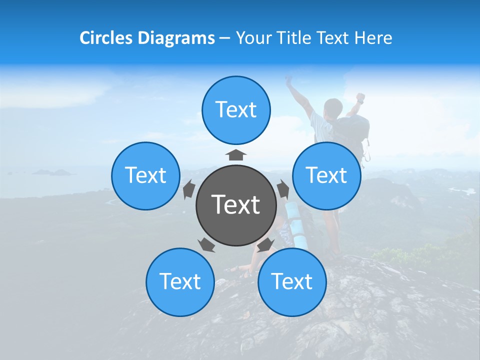 View Climber Trekking PowerPoint Template